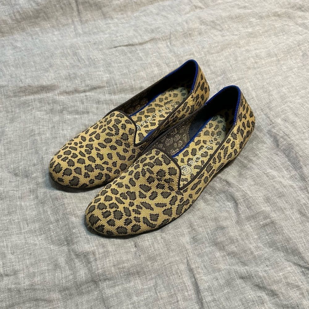 Rothy's Leopard Print The Loafers Slip On Flats Size 9